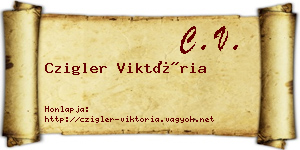 Czigler Viktória névjegykártya