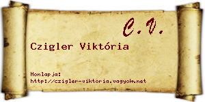 Czigler Viktória névjegykártya